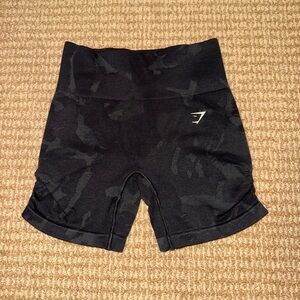 Gymshark Black Camo Bike Shorts